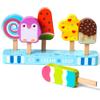 Wooden Ice Cream Toy for Kids, Toddlers Ice Lolly Pops Pretend Play Food Toys Ice Cream Shop Playset Gifts for Kids Age 3 4 5 6 Years Old view 1