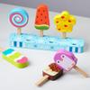 Wooden Ice Cream Toy for Kids, Toddlers Ice Lolly Pops Pretend Play Food Toys Ice Cream Shop Playset Gifts for Kids Age 3 4 5 6 Years Old view 2