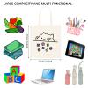TSOTMO Cat Throwing Dice DnD Dungeon Master Bag of Holding Zipper Pouch Gamer Dice Bag (WT-Dragons Card tote), Beige view 2