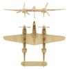 TimMee WW2 P-38 Lightning Fighter Plane - 2pc Tan Plastic Army Men Aircraft view 3