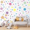 1240Pcs Polka Dot Wall Decals Pastel Wall Decal Peel and Stick Kids Decals Removable Round Circle Rainbow Stickers for Playroom Nursery Classroom Bedroom Decor(Pastel) view 4