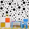 1240Pcs Polka Dot Wall Decals Black Wall Decal Peel and Stick Kids Decals Removable Round Circle Rainbow Stickers for Playroom Nursery Classroom Bedroom Decor(Black) view 1