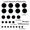 1240Pcs Polka Dot Wall Decals Black Wall Decal Peel and Stick Kids Decals Removable Round Circle Rainbow Stickers for Playroom Nursery Classroom Bedroom Decor(Black) view 2