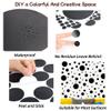 1240Pcs Polka Dot Wall Decals Black Wall Decal Peel and Stick Kids Decals Removable Round Circle Rainbow Stickers for Playroom Nursery Classroom Bedroom Decor(Black) view 3