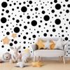 1240Pcs Polka Dot Wall Decals Black Wall Decal Peel and Stick Kids Decals Removable Round Circle Rainbow Stickers for Playroom Nursery Classroom Bedroom Decor(Black) view 4