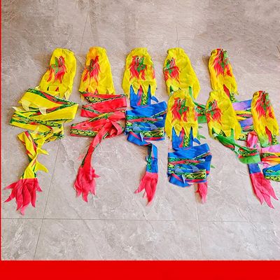 3D Flinging Dragon Dance Poi for Kids, Outdoor Exercise Cylinder-Shaped Dragon Ribbon Streamer with Fiberglass Wand Flowy Toy Set (Green Dragon, 23 FT(7 Meters))
