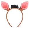 Aunifun Plush Animal Ears Headband Horns Hairband,Halloween Christmas Festival Theme Party Accessory Animal Cosplay Costume Headband (Warthog) view 1