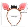 Aunifun Plush Animal Ears Headband Horns Hairband,Halloween Christmas Festival Theme Party Accessory Animal Cosplay Costume Headband (Warthog) view 2