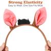 Aunifun Plush Animal Ears Headband Horns Hairband,Halloween Christmas Festival Theme Party Accessory Animal Cosplay Costume Headband (Warthog) view 3