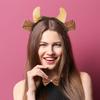 Aunifun Plush Animal Ears Headband Horns Hairband,Halloween Christmas Festival Theme Party Accessory Animal Cosplay Costume Headband (Bull) view 4