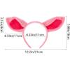 Aunifun Plush Animal Ears Headband Horns Hairband,Halloween Christmas Festival Theme Party Accessory Animal Cosplay Costume Headband (Pig) view 2
