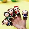 5 Little Monkeys Finger Puppets for Kids, 7 Pack Plush Finger Puppets Toy, Storytelling Theater Role Play, Bedtime Story for Toddlers view 1