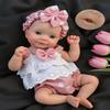 Abenduot 26cm Can Open Mouth Lifelike Silicone Baby Dolls Realistic Full Body Silicone Reborn Baby Dolls Eyes Open That Look Real Babies view 1