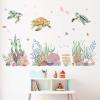 Amimagen Ocean Sea Turtle Wall Decals - Under The Sea Marine Theme Seaweed Grass Wall Stickers - Baby Nursery Kids Bedroom Daycare Bathroom Wall Decor view 1