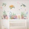 Amimagen Ocean Sea Turtle Wall Decals - Under The Sea Marine Theme Seaweed Grass Wall Stickers - Baby Nursery Kids Bedroom Daycare Bathroom Wall Decor view 3