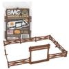 BMC Classic Marx Farm Ranch Fence & Gate - Brown 10pc Plastic Playset Accessory view 1
