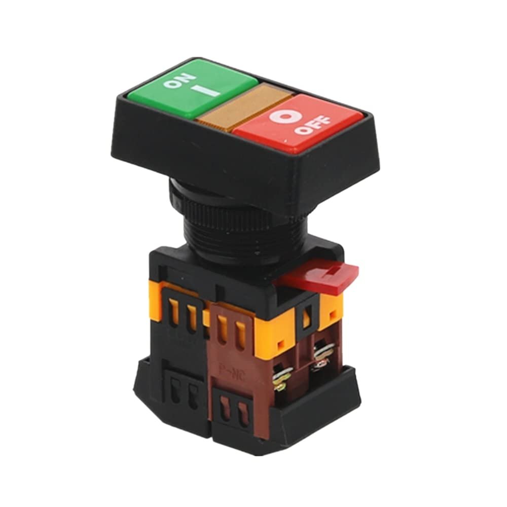 PGMTDEFXJO PPBB-30N Start-Stop Double Pushbuttons Switch with LED Lamp (Size : 12V) (Size : 380V)