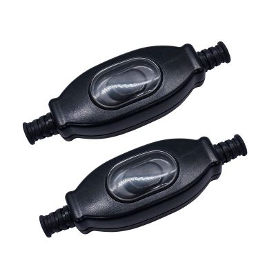 PGMTDEFXJO 2pcs Waterproof Inline Cord Switch 3A 250V AC ON Off Cord Lamp Rocker Switches,Appliance Switch,Lamp Cord Cable Waterproof Switch