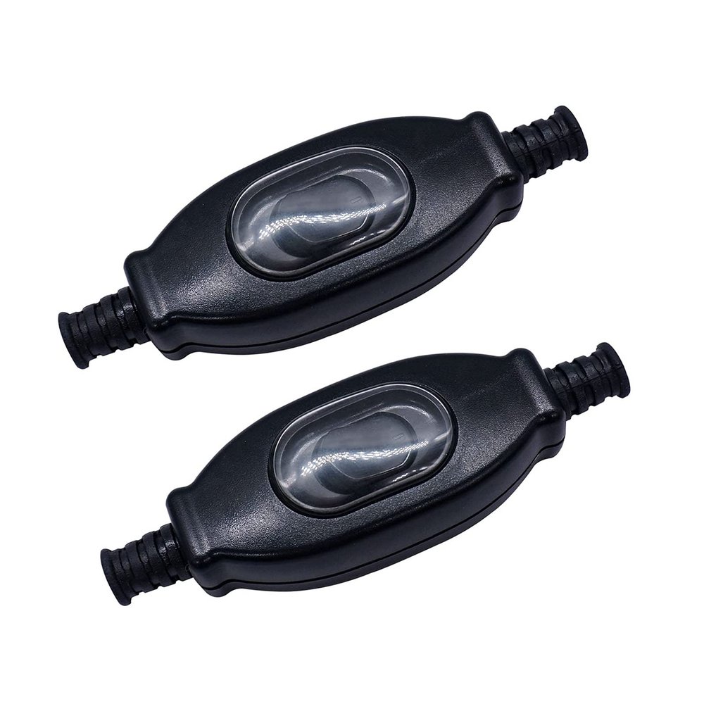 PGMTDEFXJO 2pcs Waterproof Inline Cord Switch 3A 250V AC ON Off Cord Lamp Rocker Switches,Appliance Switch,Lamp Cord Cable Waterproof Switch