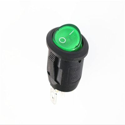 PGMTDEFXJO KCD1 Round Red,Yellow and Blue Green 3Pin SPDT ON/Off Rocker Power Switch AC 125V/10A 250V/6A with Light (Color : Red, Size : 220V) (Color : Yellow, Size : 12V)