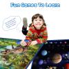Bilingual Interactive for Kids Talking Dinosaur Space Poster for Kids Learning and Educational Toys,Talking Educational Dinosaur Toy for Ages 3 to 12 Years Old,Space Theme Wall Decor for Preschool view 4