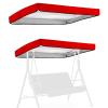 3 Seat Garden Hammock Top Cover, Sun Shade Swing Top Replacement Waterproof Decor Swing Replacement Canopy Top Cover(Red,190 * 132 * 15cm) view 1