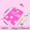 Geesinimo A5 Scrapbook Journal Fashionable Sequin Diary for Junk Journaling & Daily Logging - Budget Planner, Organizer, Gifts for School, College & Travel - Aesthetic Health Challenge view 2
