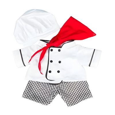 Chef Outfit for 16 Plush Animals Teddy Bear Clothes Costume with Hat and Apron Dress Up Accessories