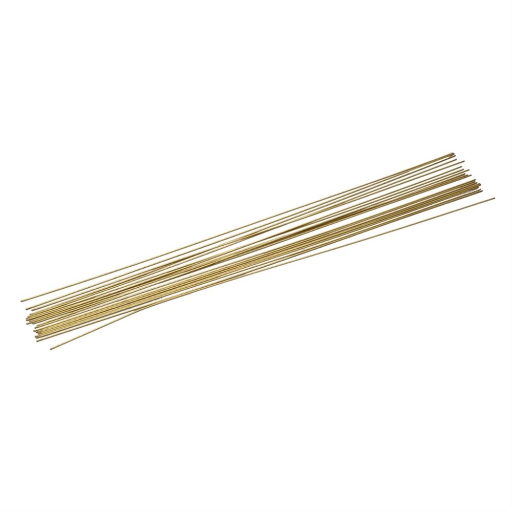 DingMotuo 20pcs Solid Brass Rods Diameter 1mm Length 300mm Drive Shaft Small Round Stick Connecting Spare Parts for RC Aircraft/Boat/Car