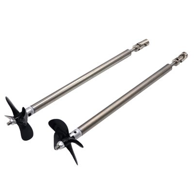 1 Pair RC Boat Motor 4MM Stainless Steel Shaft Set Metal Universal Joint with 50mm CW/CCW 4-Blades Propellers (Size : 15x10 for 3.17mm)