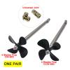 1 Pair RC Boat Motor 4MM Stainless Steel Shaft Set Metal Universal Joint with 50mm CW/CCW 4-Blades Propellers (Size : 15x10 for 3.17mm) view 2