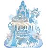 GZDUCK Ice Princess Cake Toppers- 16 Pcs Snow Theme Princess Cake Decorations with Castle, Crown, Snowflake Castle Birthday Cake Topper for Girls Kids Baby Shower view 1