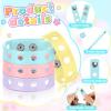 Aoriher 20 Pcs Silicone Charm Bracelets Valentines Day Gifts for Kids Silicone Wristband 100th Day of School Gift Adjustable Rubber Bracelet with Holes for Boy Girl (Candy Color) view 2