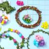 Syhood Rose Style Crowns Making Kit, 168 Pcs Parts, Make Your Own Flower Crown Wreath Headbands and Bracelets Craft Kit Hair Accessories Handmade DIY Floral Crown Garland Kit Presents for Party view 3
