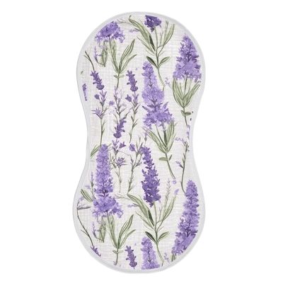J JOYSAY Lavender Vintage Botanical Baby Burp Cloths for Boys Girls Large 22''x11'' Cotton Baby Bibs Extra Absorbent Soft 4 Layer Baby Essentials for Infant Drool 1 Pack