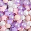 GOGOSO Balls for Ball Pit - Plastic Ball for Toddlers 1-3, Baby Kids Ball Pool Decoration 50 100 200 300 500 1000 (A Purple+Pink+White+Clear, 200 Balls) view 1