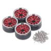 4Pcs Aluminum Alloy Beadlock Wheel Rims 1.9 Inch for 1/10 RC Crawler Car Upgrade Accessories Enhanced Grip view 1