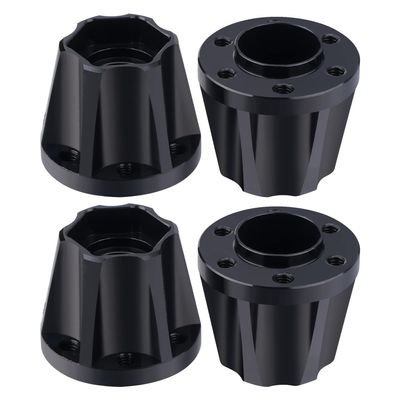 DJX 4pcs 12mm Hex Aluminum 1.9" or 2.2" Wheel Hub Extension Adapter for 1/10 RC Crawler Axial SCX10 TRX4 D90 (18mm Extension)