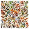 100Pcs Cartoon Dinosaur Stickers Dinosaur Water Bottles Stickers Dino Sticker for Dinosaurs Party Favor Cute Dino Sticker for Classroom Scrapbook Laptop Skateboard Computer Phone Case view 1