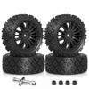 1/10 RC Wheels and Tires70mm On Road Rubber Tires for HPI Ken Block's Tamiya XV01 TT01 TT02B Kyosho FAZER MK2 Lc Racing PTG HSP RGT RC 3RACING D5 1/10 RC Rally Car (Black) view 1