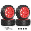 1/10 RC Wheels and Tires70mm On Road Rubber Tires for HPI Ken Block's Tamiya XV01 TT01 TT02B Kyosho FAZER MK2 Lc Racing PTG HSP RGT RC 3RACING D5 1/10 RC Rally Car (Red) view 1