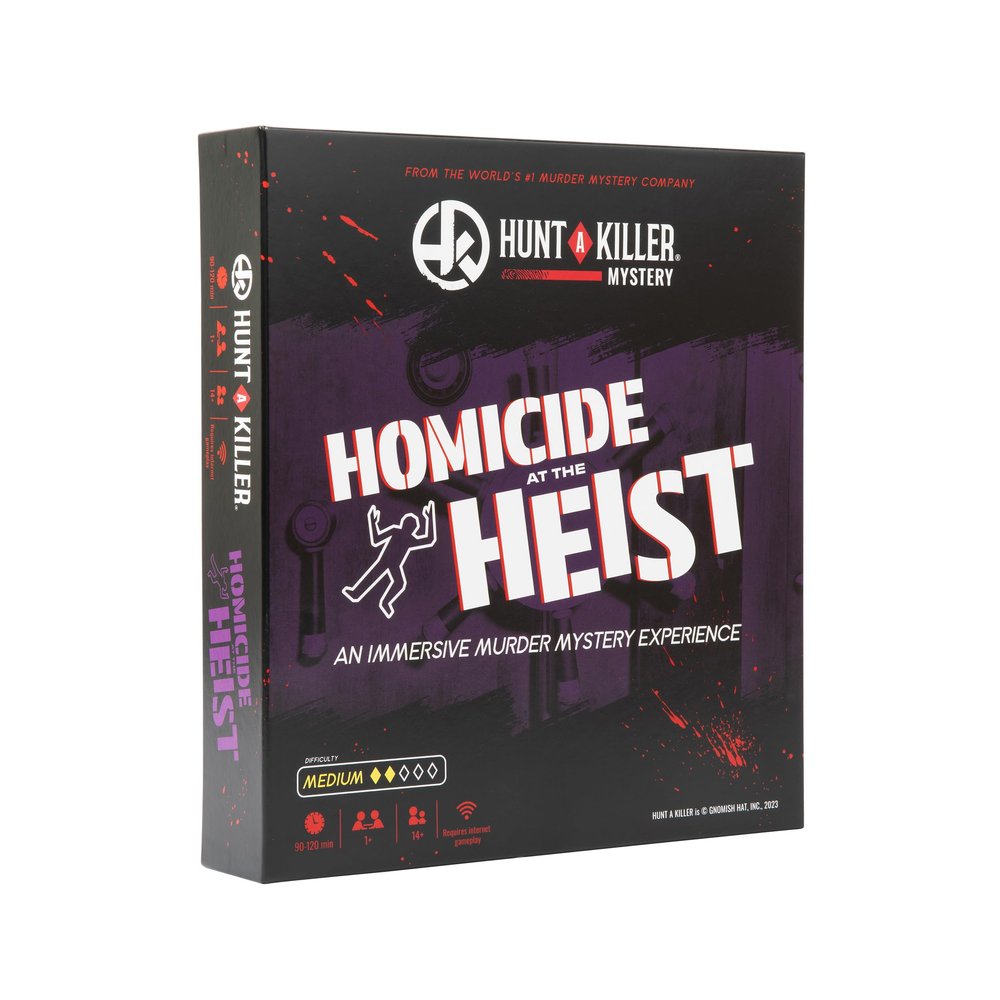 Hunt a Killer: Homicide at The Heist, Solve the Murder of a Brilliant Jewel Thief, Murder Mystery Game for Adults, Perfect for True Crime Fans, Mystery Box for Game Night, Designed 1+ Players Ages 14+
