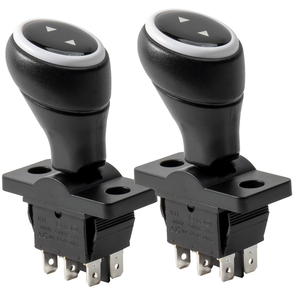 2PCS 6V 12V weelye Kids Bumper car Joystick Replacement Parts Forward Reverse Switch Joystick,Children's car Rotation 360 Degrees Toy car Push Rod Automatic Reset Switch