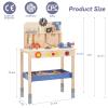 Pillowhale Wooden Kids Tool Bench with 69 Pieces  Wooden Workbench Toy with Tools, Gears & Storage, Construction & STEM Building Play Set for Kids Ages 36 view 4