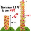 54 Piece Giant Tumble Tower Outdoor Games, Glow in The Blacklight Tumble Tower Yard Games,Outdoor Board Game for Adults for Family Game Night (Giant) view 3
