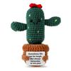 Positive Cactus Crochet, 5.3 Inch Handmade Summer Knitted Cactus Toy Funny Positive Cactus Cute Emotional Support Life Plant Doll Gifts with Encouragement Card for Home Party Decoration view 1