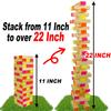 Ahuimeius 54 Piece Glow Tumble Tower Board Games, Glow in The Blacklight Tumble Tower, Indoor/Outdoor Board Game for Adults for Family Game Night view 3