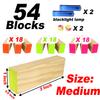 Ahuimeius 54 Piece Glow Tumble Tower Board Games, Glow in The Blacklight Tumble Tower, Indoor/Outdoor Board Game for Adults for Family Game Night view 4