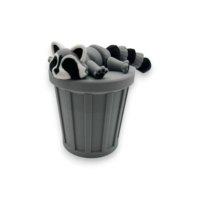 Generic Articulating Trash Panda Fidget with Trashcan | Articulated Joints ADHD, Autism, Relief Anxiety