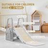3 in 1 Toddler Large Play Climber Slide PlaySet with Extra Long Slipping Slope Indoor Kids Slide Toddler Playground Toddler Slide Outdoor Toys for Toddlers (Gray) view 2